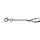 Bracelet en argent rhodi alternance de chanes et d'1 torsade lche orne d'oxydes noirs - longueur 16cm + 3cm