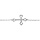 Bracelet en argent rhodi chane avec croix et oxydes blancs sertis 16+2cm