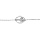 Bracelet en argent rhodi chane avec ovale motif croix 16+2cm