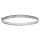 Bracelet jonc en argent rhodi articul oxydes blancs sertis 65x55mm