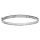 Bracelet jonc en argent rhodié articulé oxydes blancs sertis 65x55mm