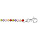 Bracelet en argent rhodi range d'oxydes multi couleurs 16+3cm