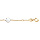 Bracelet en argent rhodi et dorure jaune chane avec cubes et Pierre de Lune vritable 16+3cm
