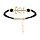 Bracelet en argent rhodi cordon doubl noir avec croix camarguaise en dorure jaune 16+3cm