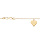 Bracelet en argent rhodi et dorure jaune chane avec pampille coeur et infini 16+3cm