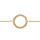 Bracelet en argent rhodi et dorure jaune chane avec cercle torsad vid 16+3cm