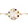 Bracelet en argent et dorure jaune chane avec cercle arbre de vie contour pierres multi couleurs 16+3cm