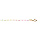 Bracelet en argent et dorure jaune avec perles multicolores dgrades rose  vert arc-en-ciel 15+3cm