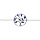 Bracelet en argent rhodi cercle arbre de vie oxydes bleus 16+2cm