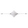 Bracelet en argent rhodi chane boules et trfle en verre facet blanc 16+3cm
