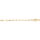 Bracelet en argent dor chapelet boules diamantes - 16+4cm