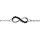 Bracelet en argent rhodi chane avec au milieu symbole infini avec moiti orne d'oxydes noirs et l'autre lisse - longueur 16cm + 2cm de rallonge