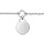 Bracelet en argent chane avec pampille ronde - longueur 16cm+ 3cm de rallonge