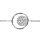 Bracelet en argent rhodi chane avec au milieu 1 anneau et 1 rond pav d'oxydes blancs  l'intrieur - longueur 16cm + 2cm de rallonge