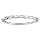 Bracelet jonc en argent rhodi articul avec 2 brins torsads sur le dessus, 1 lisse et le second orn d'oxydes blancs sertis