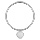 Bracelet jonc pour enfant en argent massif largeur 2mm et diamtre 54mm avec galet coulissant  graver