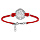 Bracelet en argent rhodi cordon double rouge interchangeable avec pastille arbre de vie 16+3cm