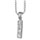 Collier en argent rhodié chaîne avec pendentif initiale I ornée d\'oxydes blancs - longueur 45cm