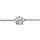Bracelet en argent rhodi chane avec au milieu 1 oxyde blanc de 5mm serti 4 griffes - longueur 18cm rglable 16cm