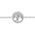 Bracelet en argent rhodi chane avec pastille arbre de vie orn d'oxydes blancs sertis longueur 16+2cm