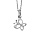 Collier en argent rhodié chaîne avec pendentif papillon ajouré oxydes blancs 36+2cm