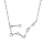 Collier en argent rhodi avec pendentif zodiaque constellation taureau oxydes blancs sertis longueur 42,5+2,5cm