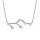 Collier en argent rhodié avec pendentif zodiaque constellation lion oxydes blancs sertis longueur 42,5+2,5cm