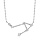 Collier en argent rhodi avec pendentif zodiaque constellation balance oxydes blancs sertis longueur 42,5+2,5cm