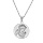 Collier en argent rhodi chane avec pendentif mdaille Angelot en relief 40+5cm