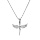 Collier en argent rhodi chane avec pendentif Epe et aile d'ange 40+5cm