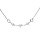 Collier en argent rhodi chane avec perles blanches de synthse 42+3cm