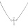 Collier en argent rhodi chane avec pendentif croix et oxydes blancs sertis 38+4cm