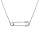 Collier en argent rhodi chane avec pingle  nourrice oxydes blancs sertis 39,5+5cm