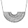 Collier en argent rhodi pendentif ethnique ventail 40+4cm