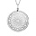 Collier en argent rhodi chane avec pendentif rosace de Chartres 40+5cm