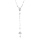 Collier en argent rhodi chapelet avec perles en verre facette blanc 50+5cm