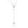 Collier en argent rhodié chapelet avec perles en verre facette blanc 50+5cm