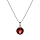 Collier en argent rhodi chane avec pendentif pierre vritable Grenat 6,5mm 42+3cm