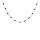 Collier en argent rhodi chane avec olives couleur violet transparent 40+5cm