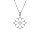 Collier en argent rhodi chane avec pendentif croix Occitane petit modle 41+4cm