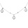 Collier en argent rhodi pampilles pices romaine 40+4cm