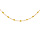 Collier en argent et dorure jaune chaîne avec olives couleur jaune tansparent 40+5cm