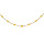 Collier Sautoir en argent et dorure jaune chane avec olives couleur jaune tansparent jaune transparent 60+10cm