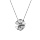 Collier en argent rhodi chane avec pendentif boule stylise pique 40+5cm