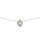 Collier en argent et dorure jaune fil nylon avec solitaire oxyde blanc 5mm 37cm