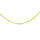 Collier en argent rhodi chane avec olives couleur jaune fluo 40+5cm