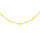 Collier en argent et dorure jaune chane avec olives couleur jaune fluo 40+5cm