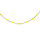 Collier Sautoir en argent et dorure jaune chane avec olives couleur jaune fluo 60+10cm