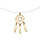 Collier en argent et dorure jaune fil nylon et pendentif attrape rve moyen modle 39cm