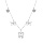 Collier en argent rhodié chaîne avec pampilles papillon 40+5cm